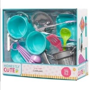 Perfectly Cute In the Kitchen Cookware Play Kitchen Accessory 14 Pc Set